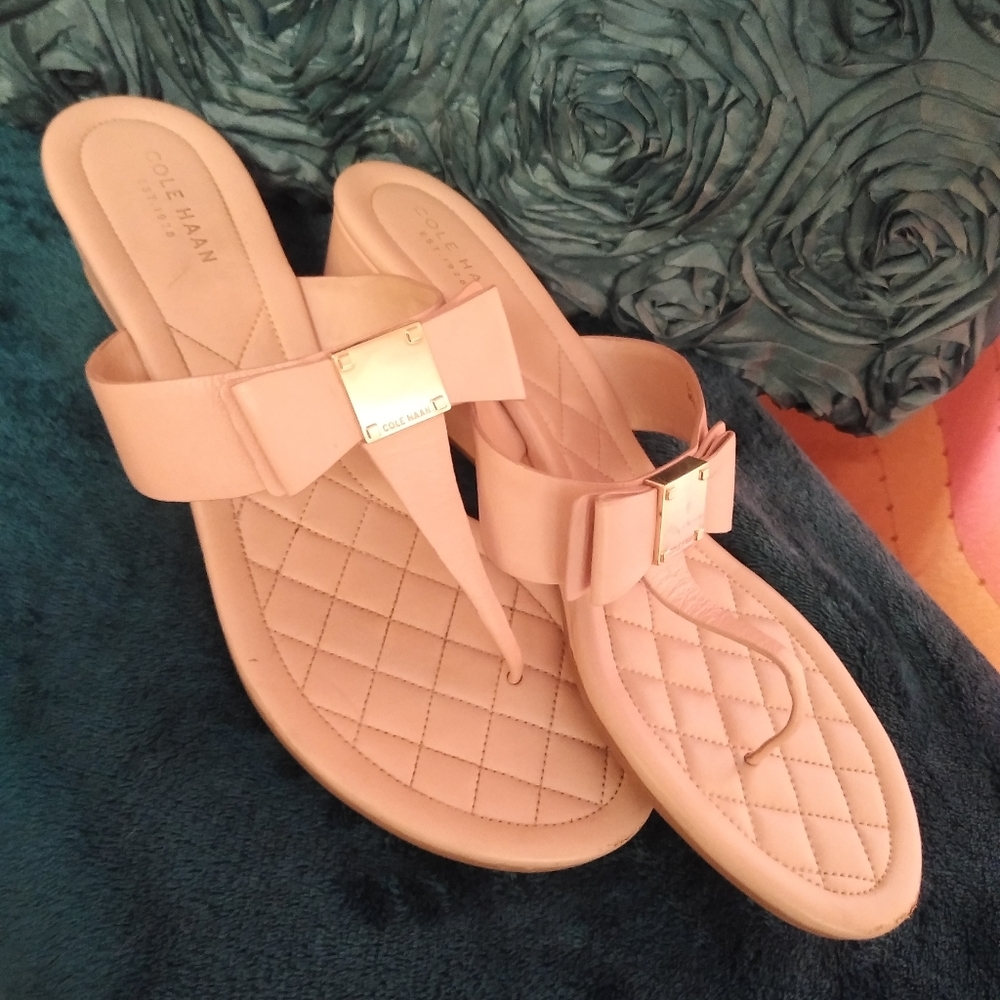 Cole Haan Blush Wedge Sandals